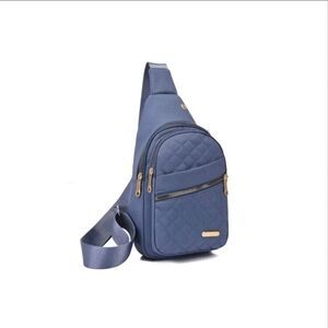 Stylish Blue Quilted Women Sling Bag